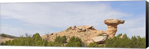 Framed Rock formation on a landscape, Camel Rock, Espanola, Santa Fe, New Mexico, USA Print