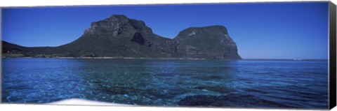 Framed Island in the ocean, Mt Gower, Lord Howe Island, New South Wales, Australia Print