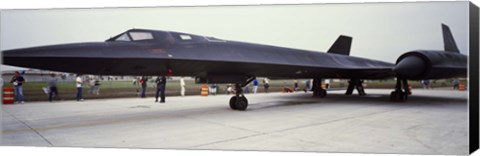 Framed Lockheed SR-71 Blackbird on a runway Print