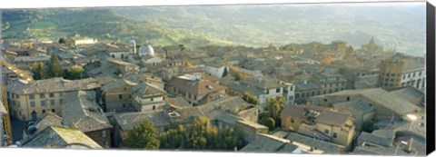 Framed Houses in a town, Orvieto, Umbria, Italy Print