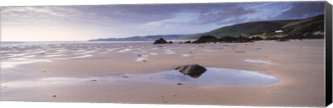 Framed Beach, Putsborough, North Devon, Devon, England Print