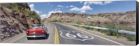 Framed Vintage car on Route 66, Arizona Print