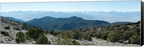 Framed Mountain range, White Mountains, Eastern Sierra, Bishop, Inyo County, California, USA Print