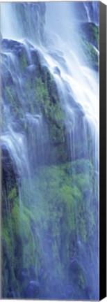 Framed Waterfall in a forest, Proxy Falls, Three Sisters Wilderness Area, Willamette National Forest, Lane County, Oregon Print