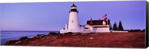 Framed Lighthouse at a coast, Pemaquid Point Lighthouse, Bristol, Lincoln County, Maine, USA Print