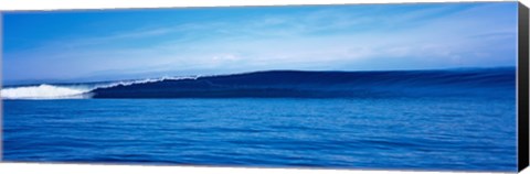 Framed Bright Blue Ocean View Print