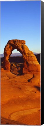 Framed Natural arch in a desert, Arches National Park, Utah Print