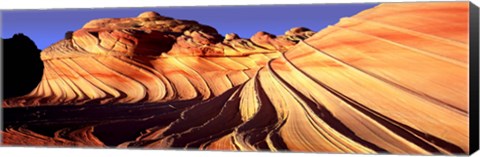 Framed Sandstone hills, The Wave, Coyote Buttes, Utah, USA Print