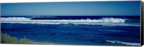 Framed Bright Blue Ocean Water Print