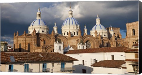 Framed Low angle view of a cathedral, Immaculate Conception Cathedral, Cuenca, Azuay Province, Ecuador Print