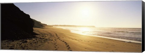 Framed Sunset over the beach, Lagos, Faro District, Algarve, Portugal Print