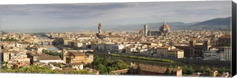 Framed Florence skyline, Tuscany, Italy Print