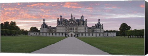 Framed Facade of a castle, Chateau Royal De Chambord, Loire-Et-Cher, Loire Valley, Loire River, Region Centre, France Print