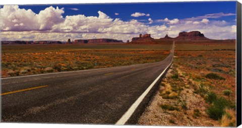 Framed Road passing through a valley, Monument Valley, San Juan County, Utah, USA Print