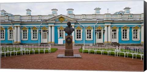 Framed Facade of a palace, Tsarskoe Selo, Catherine Palace, St. Petersburg, Russia Print