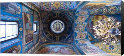 Framed Interiors of a church, Church of The Savior On Spilled Blood, St. Petersburg, Russia Print