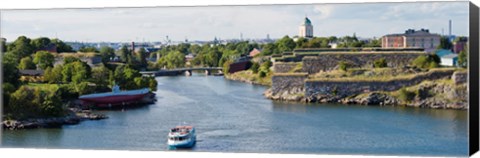 Framed Fortress at the waterfront, Suomenlinna, Helsinki, Finland Print