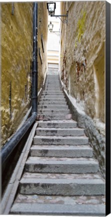 Framed Stairway along walls, Gamla Stan, Stockholm, Sweden Print