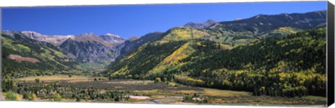 Framed Landscape with mountain range in the background, Telluride, San Miguel County, Colorado, USA Print