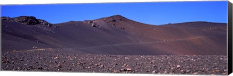 Framed Trail in volcanic landscape, Sliding Sands Trail, Haleakala National Park, Maui, Hawaii, USA Print