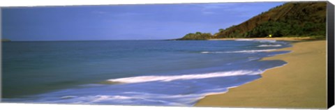 Framed Tide on the beach, Makena Beach, Maui, Hawaii, USA Print