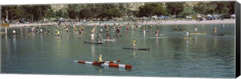 Framed Paddleboarders, Dana Point, California Print