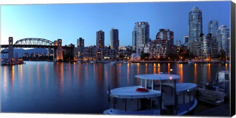 Framed Skyscrapers at the waterfront, Burrard Bridge, False Creek, Vancouver, British Columbia, Canada 2011 Print