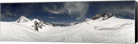 Framed Low angle view of a glacier, Aletsch Glacier, Jungfraujoch, Berne Canton, Switzerland Print