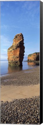 Framed Pebbles on the beach, Ladram Bay, Devon, England Print