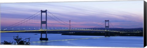 Framed Severn Bridge, Aust, Gloucestershire, England Print