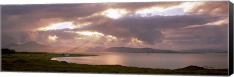 Framed Cuillins hills and Scalpay from across Broadford Bay, Isle of Skye, Scotland Print