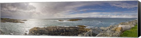 Framed Clouds over the sea, Towards Rum and Isle Of Skye, Mallaig, Highlands Region, Scotland Print