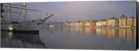 Framed Af Chapman schooner at a harbor, Skeppsholmen, Stockholm, Sweden Print