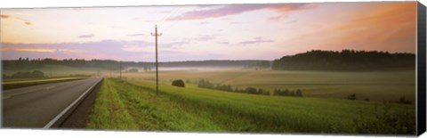 Framed Country road passing through a field, Finland Print