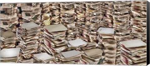Framed Stacks of files Print
