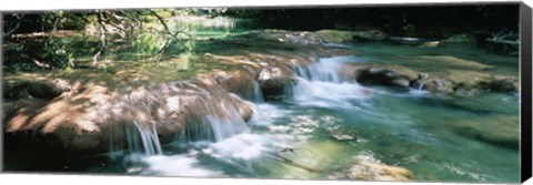 Framed River flowing in summer afternoon light, Siagnole River, Provence-Alpes-Cote d&#39;Azur, France Print