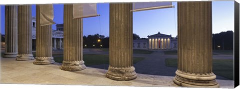 Framed Propylaeen and Glyptothek, Koenigsplatz, Munich, Bavaria, Germany Print