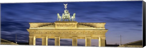 Framed Quadriga statue on Brandenburg Gate, Pariser Platz, Berlin, Germany Print