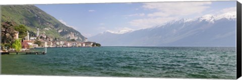 Framed Gargnano, Monte Baldo, Lake Garda, Lombardy, Italy Print