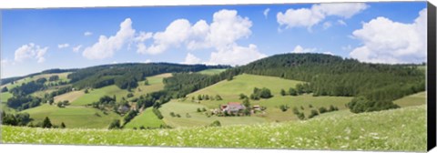 Framed Clouds over a hill, Glottertal Valley, Sankt Margen, Black Forest, Baden-Wurttemberg, Germany Print