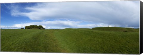 Framed Hill of Tara, Showing a Distant Lia Fail Stone, County Meath, Ireland Print