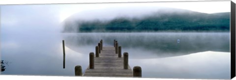 Framed Fog over a lake, St. Mary&#39;s Loch, Scotland Print