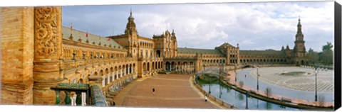 Framed Recently restored palace, Plaza De Espana, Seville, Andalusia, Spain Print