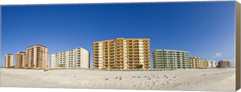 Framed Beachfront buildings on Gulf Of Mexico, Orange Beach, Baldwin County, Alabama, USA Print