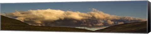 Framed Clouds over a hill Print