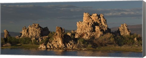 Framed Tufa formations at Mono Lake, California Print