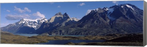 Framed Lake Nordenskjold in Torres Del Paine National Park, Chile Print