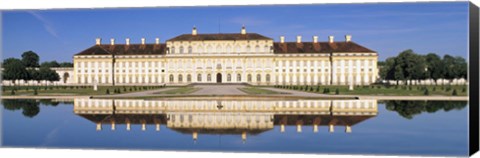 Framed Palace reflecting in water, New Palace Schleissheim, Oberschleissheim, Bavaria, Germany Print