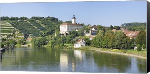 Framed Horneck Castle, Gundelsheim, Neckar River, Baden-Wurttemberg, Germany Print