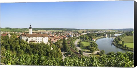 Framed Gundelsheim, Neckar River, Baden-Wurttemberg, Germany Print